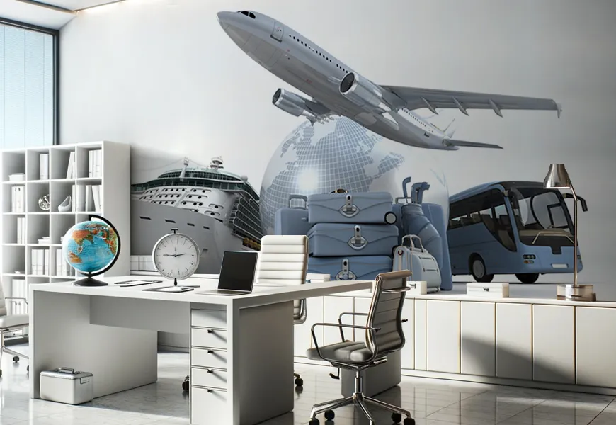 کاغذ دیواری طرح هواپیما | کاغذ دیواری طرح هواپیما