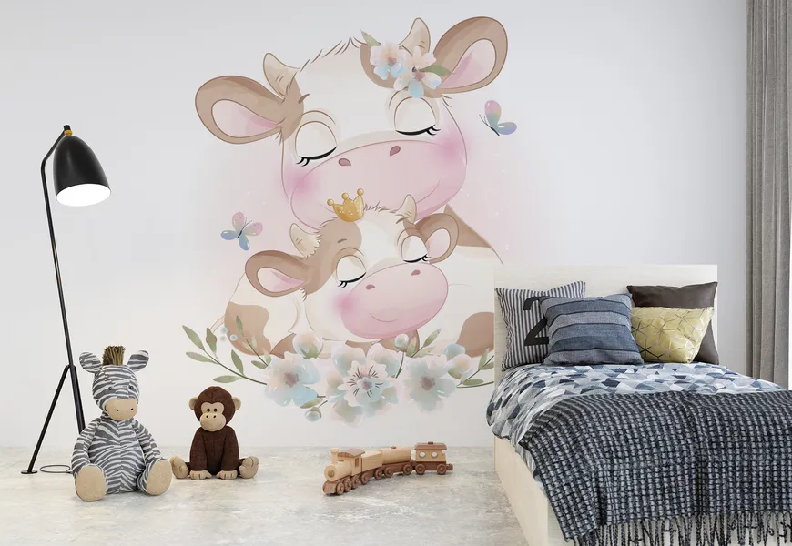 کاغذ دیواری طرح گاو | کاغذ دیواری طرح گاو
