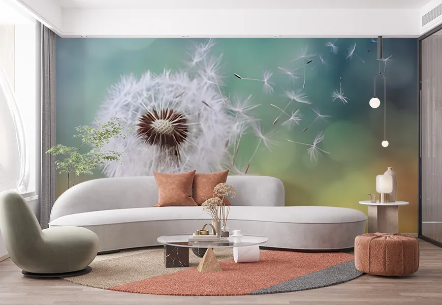 کاغذ دیواری طرح قاصدک | کاغذ دیواری طرح قاصدک