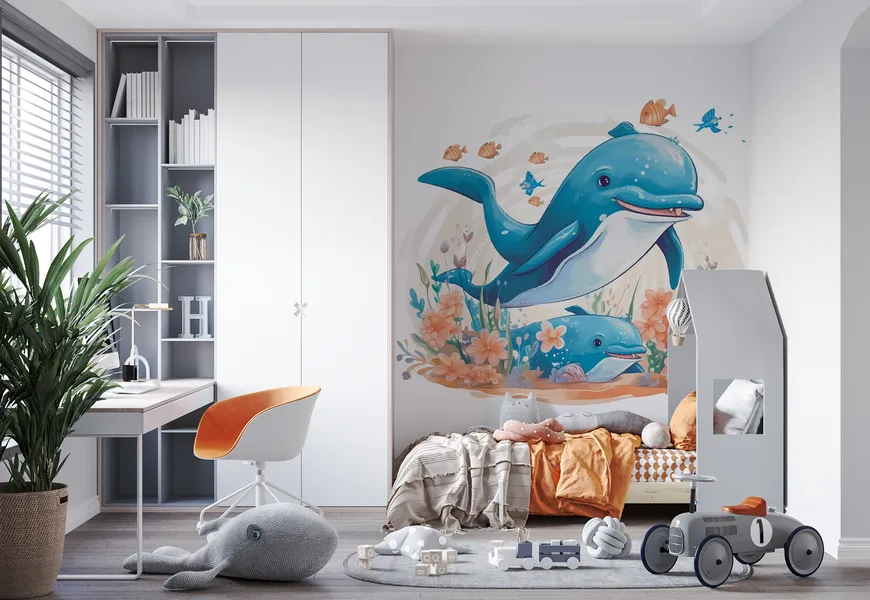 برچسب دیواری دلفین |برچسب دیواری دلفین