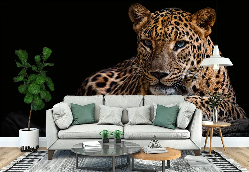 کاغذ دیواری سه بعدی پلنگ | کاغذ دیواری سه بعدی پلنگ