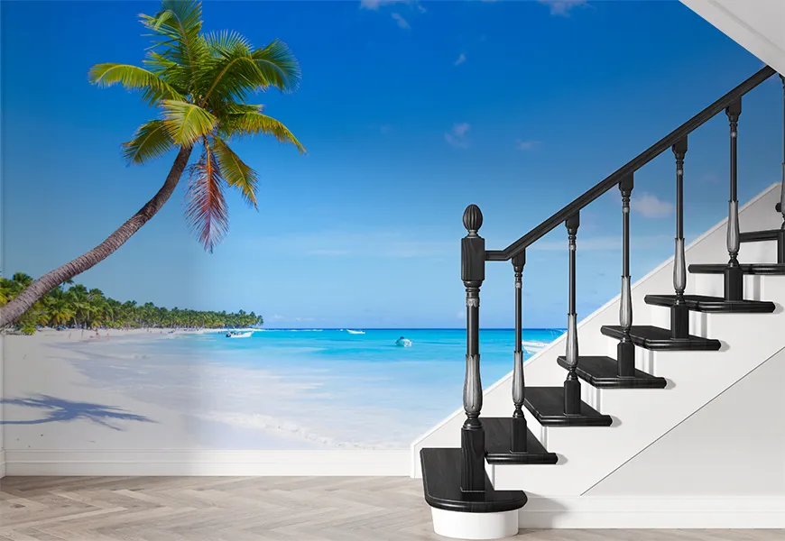 کاغذ دیواری طرح درخت نخل | کاغذ دیواری طرح درخت نخل