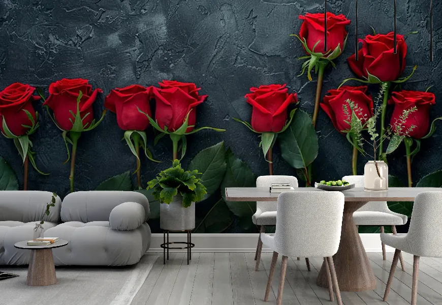 پوستر سه بعدی گل قرمز | پوستر سه بعدی گل قرمز