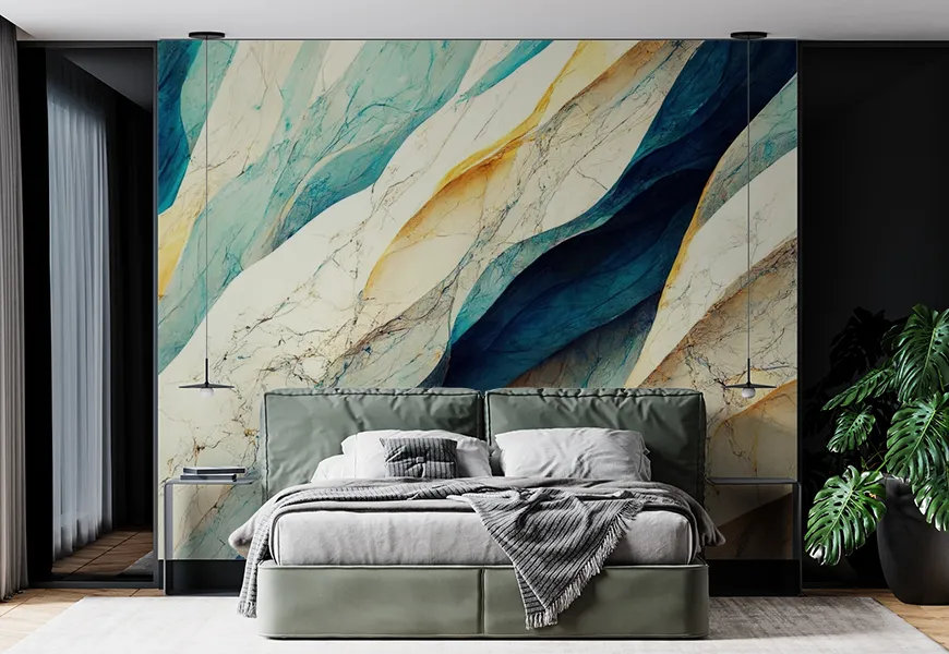 کاغذ دیواری طرح سنگ | پوستر دیواری سه بعدی طرح سنگ