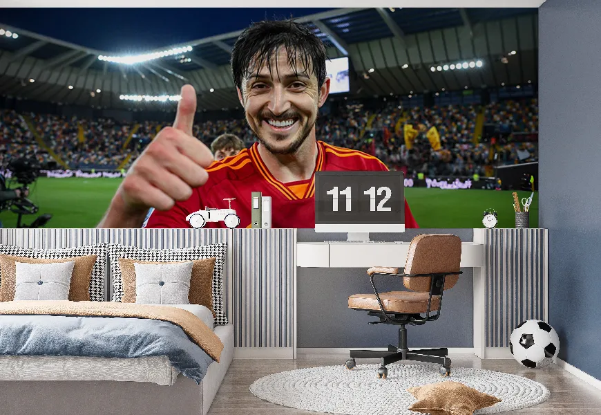 کاغذ دیواری سه بعدی فوتبالی | کاغذ دیواری سه بعدی فوتبالی