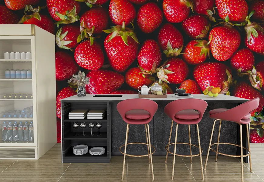 کاغذ دیواری توت فرنگی | کاغذ دیواری توت فرنگی