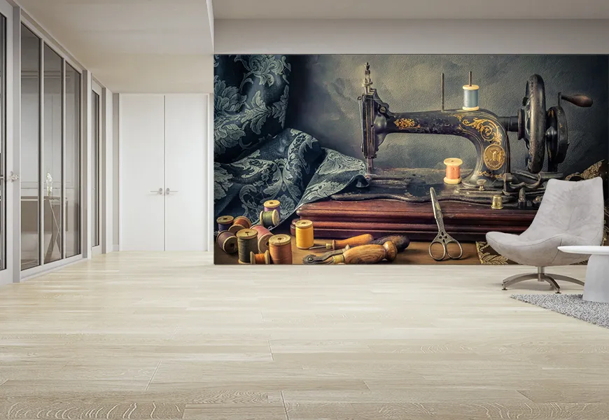 کاغذ دیواری طرح خیاطی | کاغذ دیواری طرح خیاطی