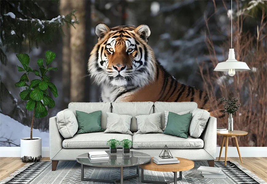 کاغذ دیواری طرح ببر | کاغذ دیواری طرح ببر