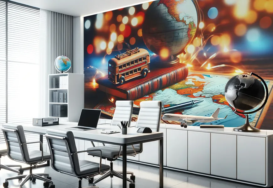 پوستر دیواری سه بعدی آژانس مسافرتی | پوستر دیواری سه بعدی آژانس مسافرتی