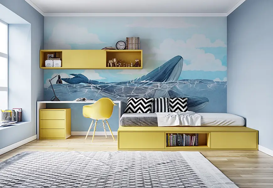 کاغذ دیواری طرح نهنگ | کاغذ دیواری طرح نهنگ