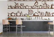 کاغذ دیواری سه بعدی آشپزخانه