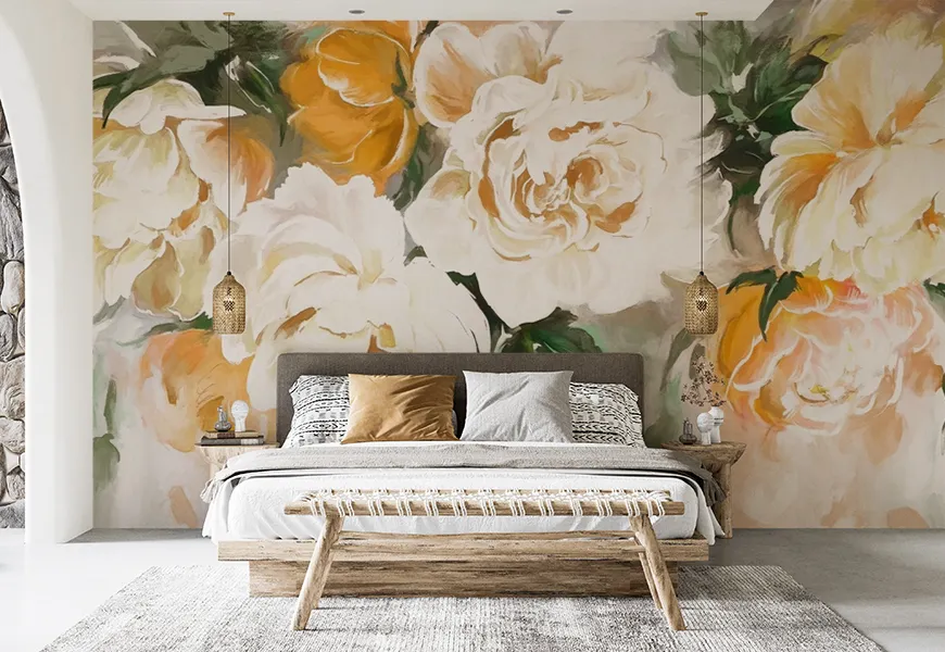 پوستر دیواری مدرن اتاق خواب طرح گل رز