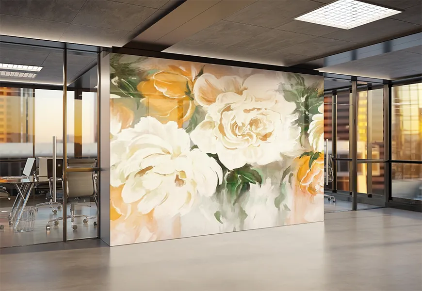 پوستر دیواری مدرن راهرو طرح گل رز