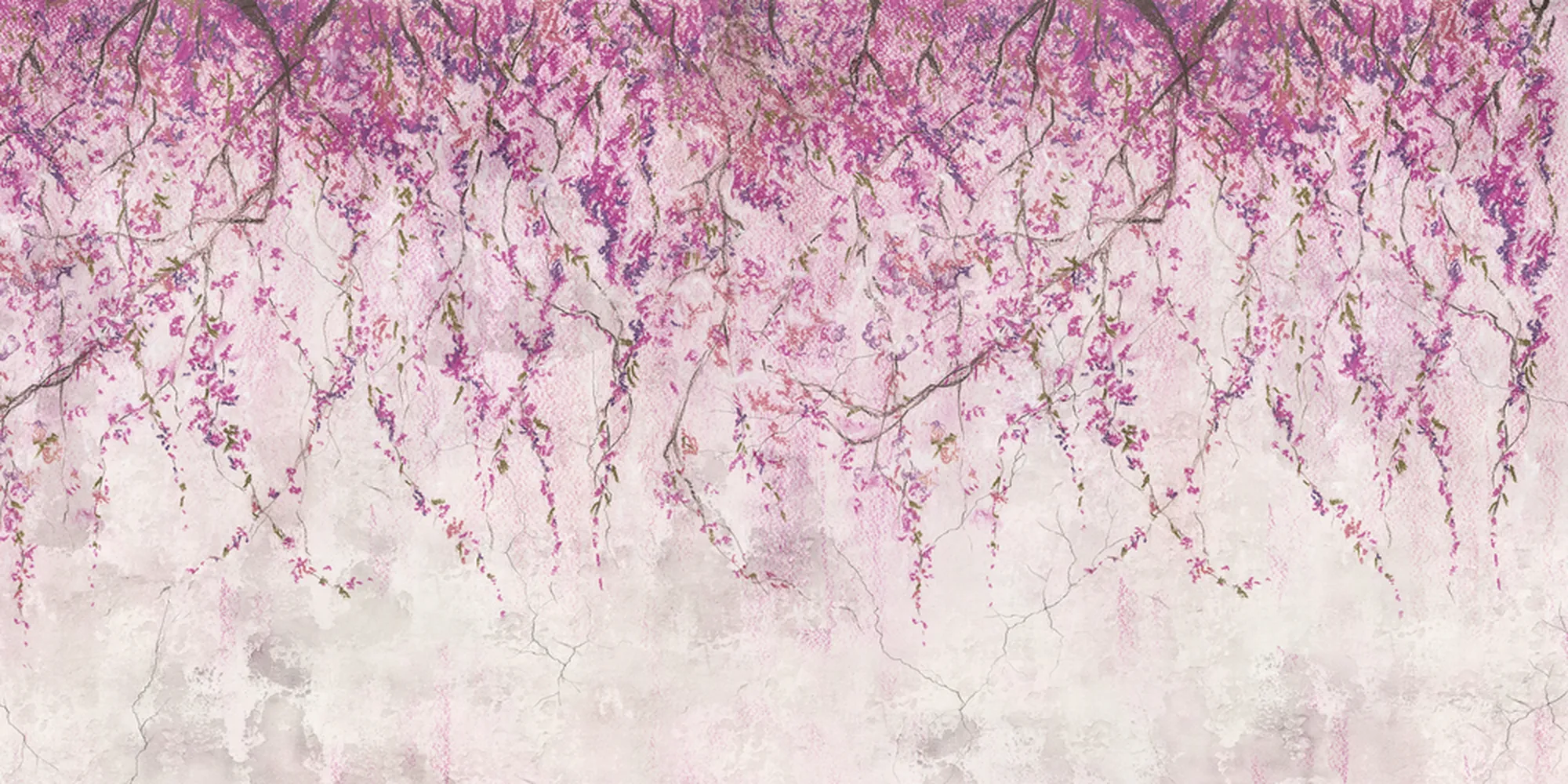 پوستر نقاشی طرح شاخه های ساکورا