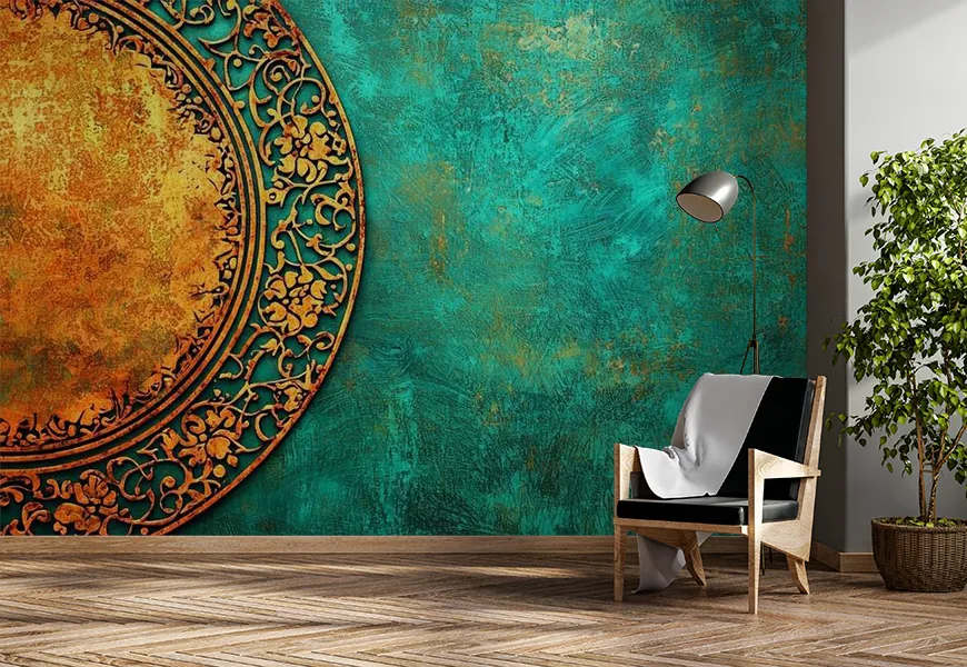 کاغذ دیواری مذهبی طرح اسلیمی