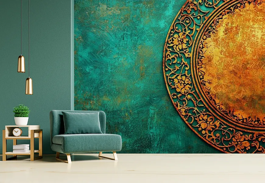 کاغذ دیواری مذهبی طرح اسلیمی