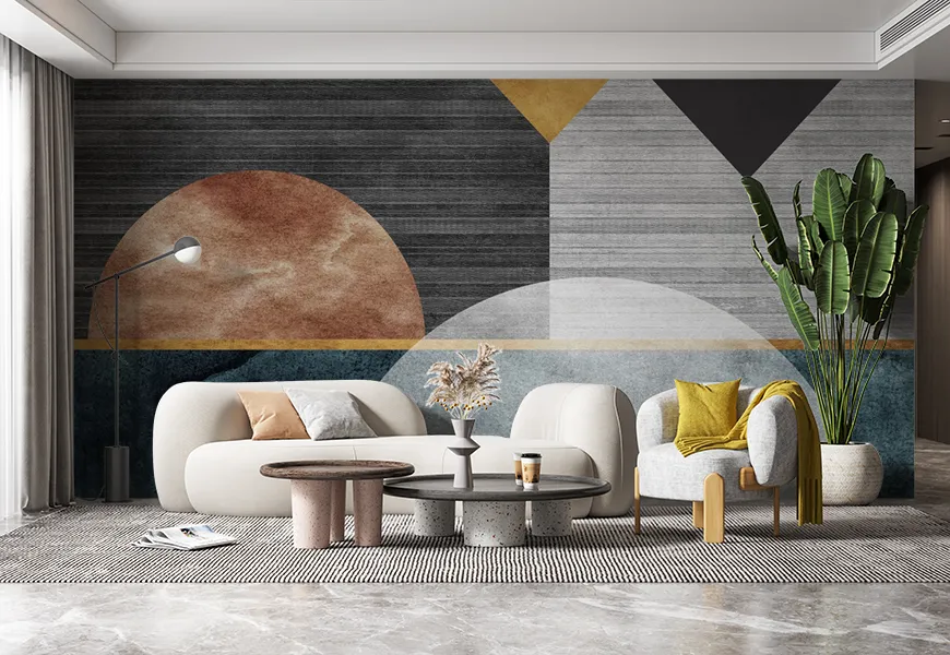 پوستر دیواری مدرن طرح اشکال هندسی