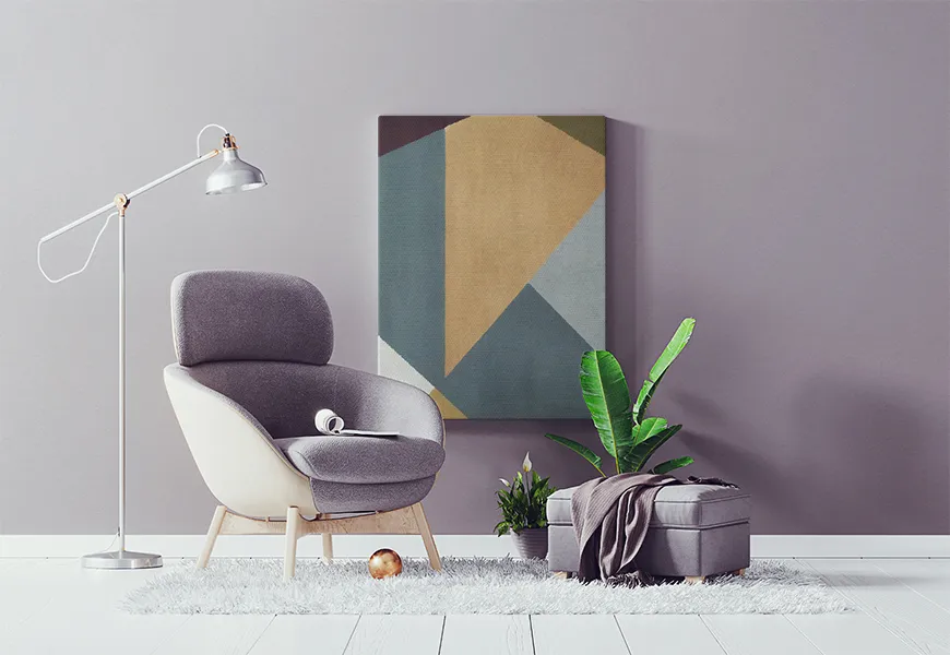 کاغذ دیواری مدرن طرح هندسی مثلثی