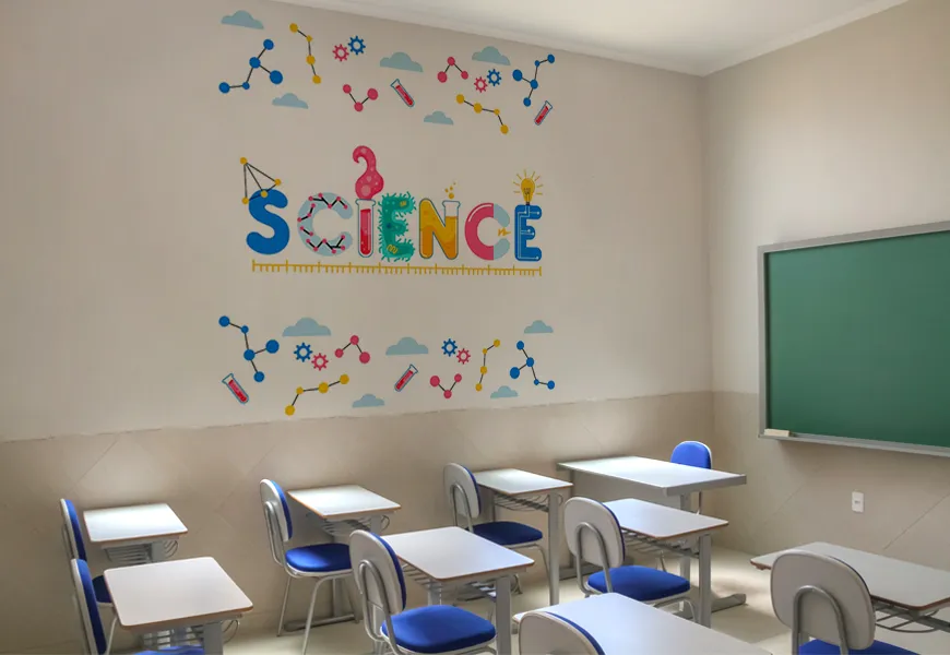 پوستر سه بعدی مدرسه طرح آموزشگاه شیمی