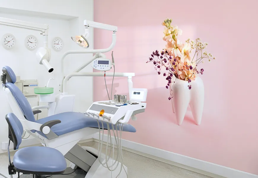 پوستر دیواری سه بعدی مطب دندانپزشکی