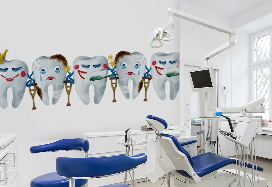پوستر آموزشی طرح مطب دندانپزشکی کودکان