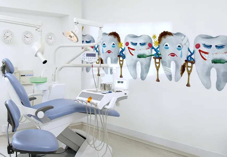 پوستر آموزشی طرح مطب دندانپزشکی کودکان