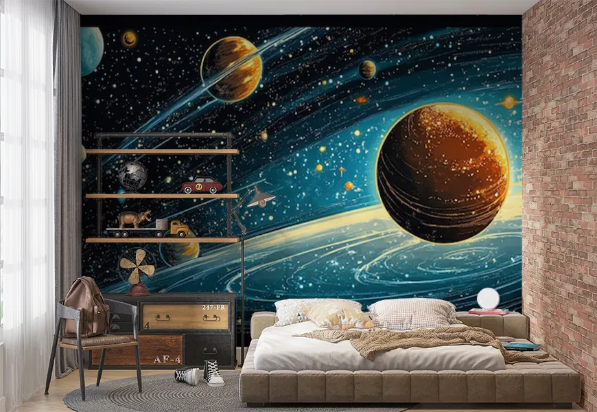 پوستر دیواری کلوز آپ طرح کهکشانی