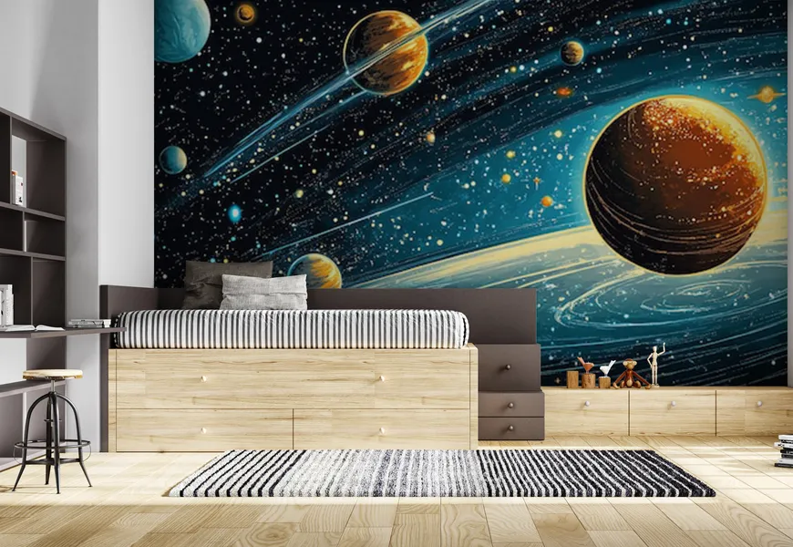 پوستر دیواری کلوز آپ طرح کهکشانی