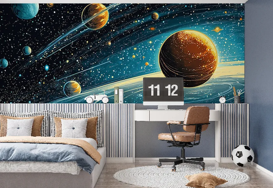 پوستر دیواری کلوز آپ طرح کهکشانی