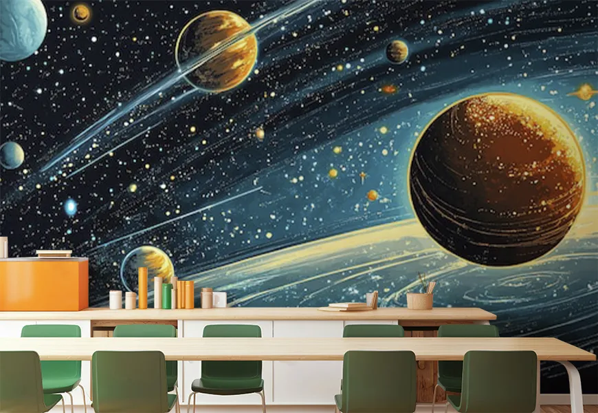 پوستر دیواری کلوز آپ طرح کهکشانی