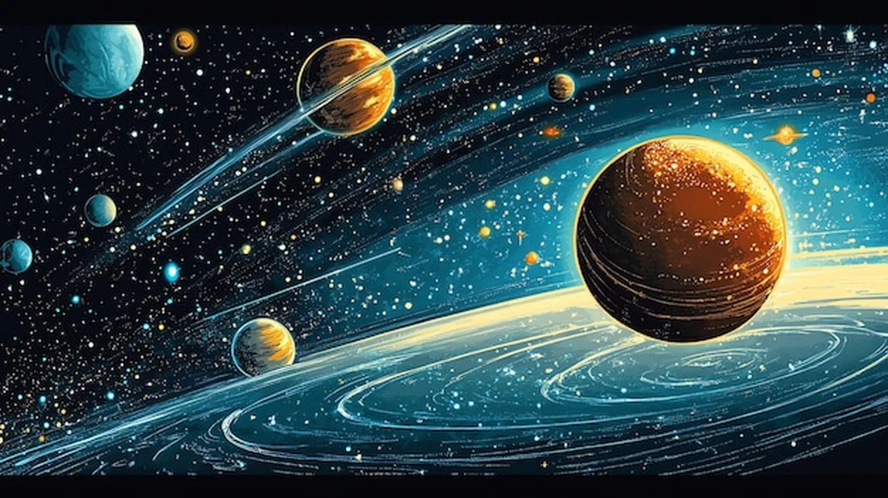 پوستر دیواری کلوز آپ طرح کهکشانی