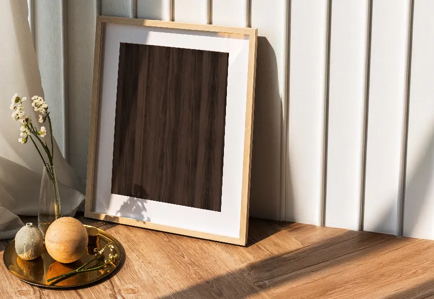 پوستر سه بعدی راهرو طرح چوب راه راه