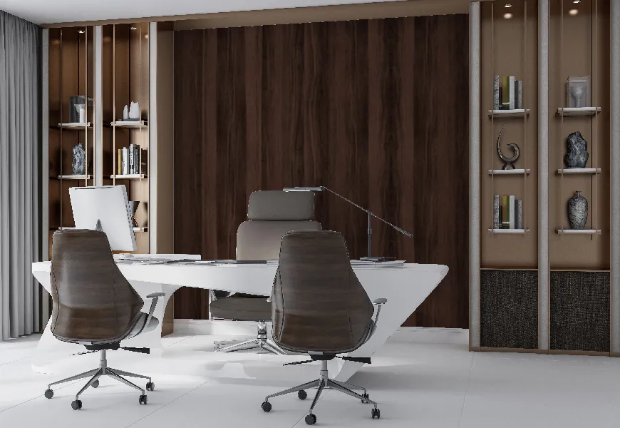 پوستر سه بعدی اداری طرح چوب راه راه