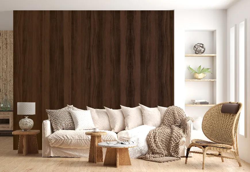 پوستر سه بعدی پذیرایی طرح چوب راه راه