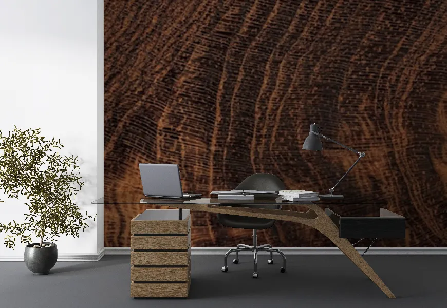 پوستر چوبی طرح سطح برش درخت