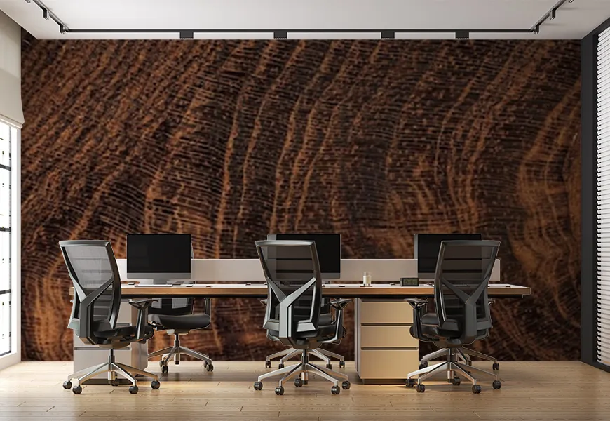 پوستر چوبی اداری طرح سطح برش درخت