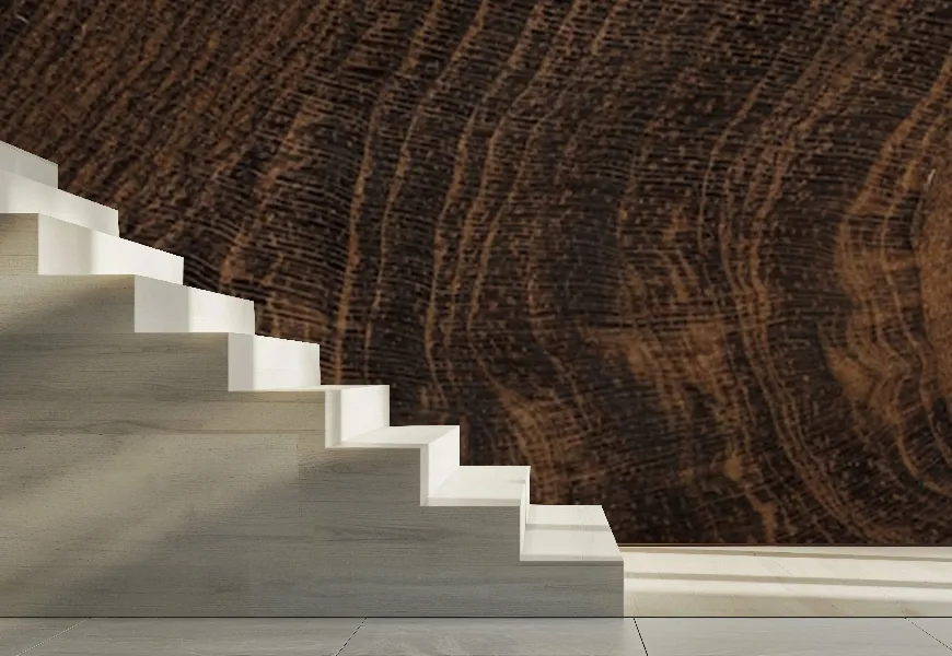 پوستر چوبی طرح سطح برش درخت