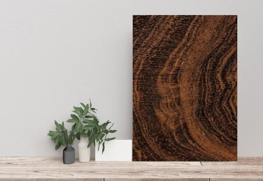 پوستر چوبی طرح سطح برش درخت