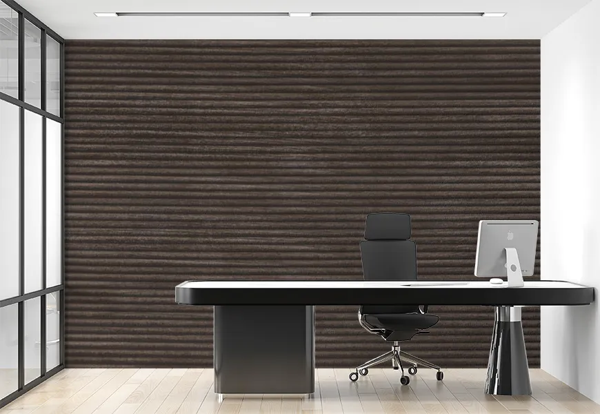 پوستر دیواری سه بعدی طرح چوب باریک راه راه