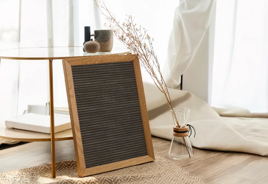 پوستر دیواری سه بعدی راهرو طرح چوب باریک راه راه