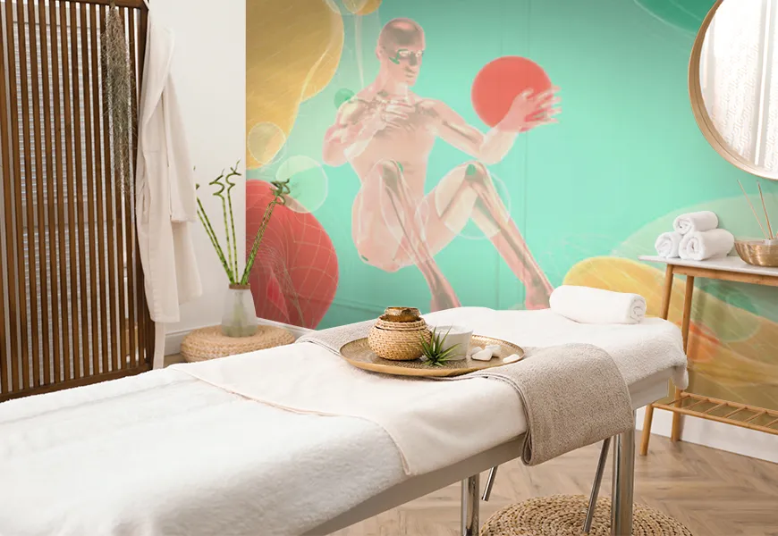 پوستردیواری سه بعدی طرح فیزیوتراپی