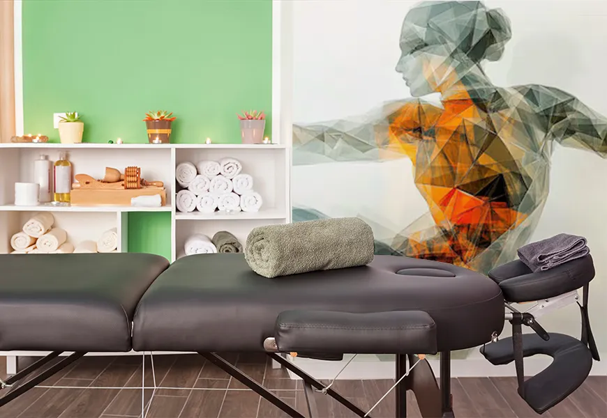 کاغذ دیواری طرح فیزیوتراپی