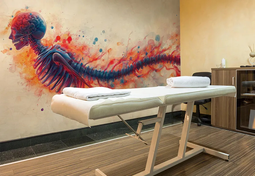 کاغذ دیواری سه بعدی طرح فیزیوتراپی