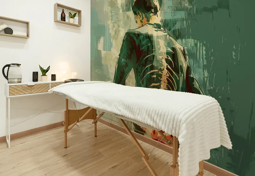 کاغذ دیواری سه بعدی طرح فیزیوتراپی