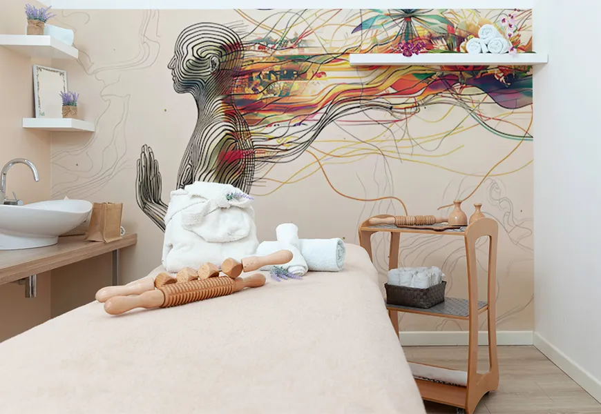 کاغذ دیواری طرح فیزیوتراپی