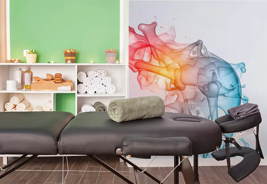 کاغذ دیواری فیزیوتراپی طرح دود چرخان