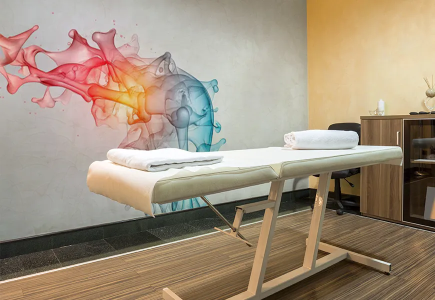 کاغذ دیواری فیزیوتراپی طرح دود چرخان