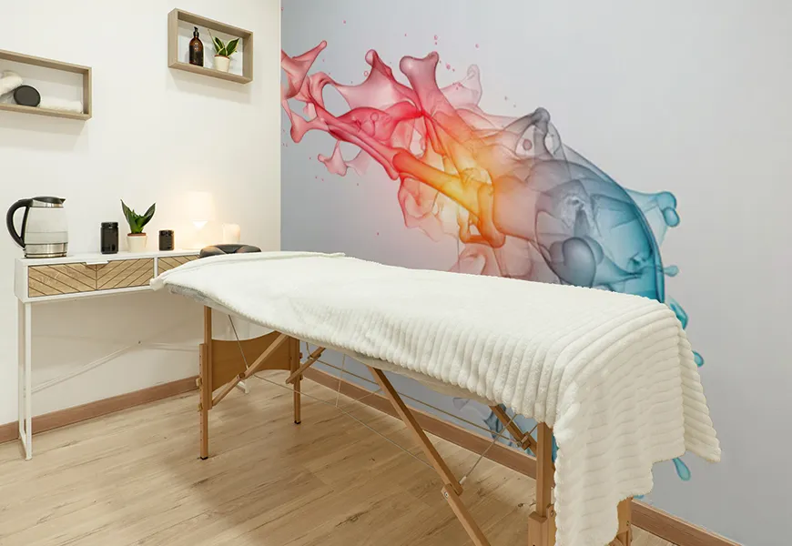 کاغذ دیواری فیزیوتراپی طرح دود چرخان