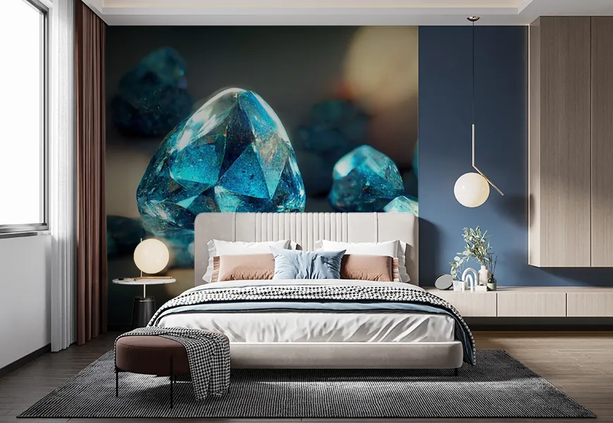 پوستر سه بعدی خاص اتاق خواب طرح الماس