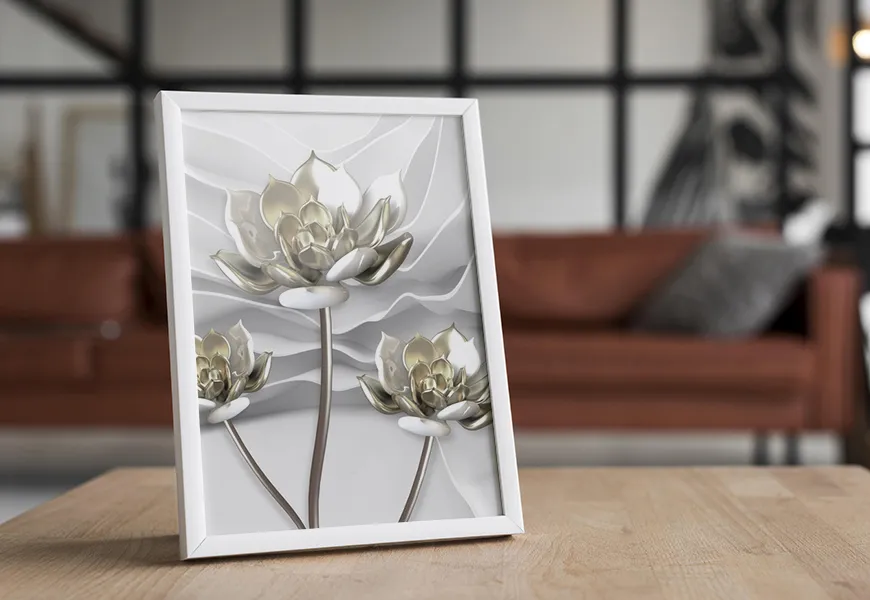 کاغذ دیواری سه بعدی خاص طرح گل
